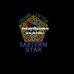 Order Of The Eastern Star Iron On Rhinestone Transfer