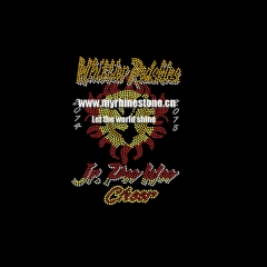 Cheer Lion Iron On Rhinestone Motif