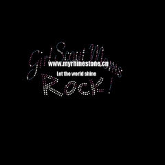 Girl Scout Moms Rock Iron On Rhinestone Transfer