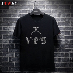 Yes Diamond Iron On Rhinestone Design