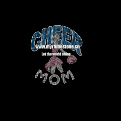 Cheer Mom Iron On Rhinestone Transfer