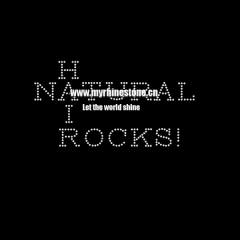 Natural Rocks Iron On Rhinestone Transfer