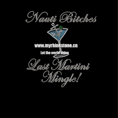 Nauti Bitcbes Iron On Rhinestone Transfer