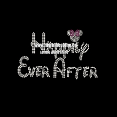 Happy Ever After Iron On Rhinestone Design