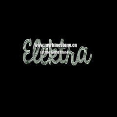 Letters Hot Fix Rhinestone Transfer Design