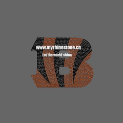 B Alphabet Heat Rhinestone Motif