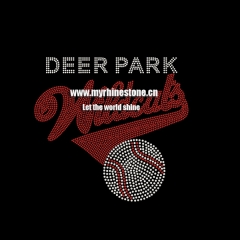 Dear Park Letter Ball Hot Fix Rhinestone Transfer