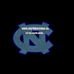 CN Alphabet Iron on Rhinestone Motif