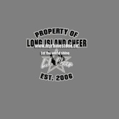 Property Of Long Island Cheer Iron On Rhinestone Transfer