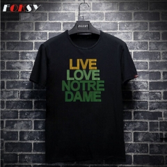 Live Love Notre Dame Letter Heat Rhinestone Motif