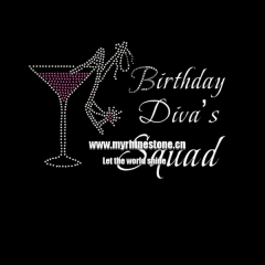 Birthday Diva's Squad Heat Rhinestone Motif