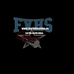 Fvhs Cheer Star Iron on Rhinestone Transfer