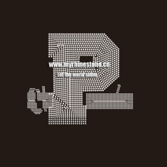 P Alphabet Heat Rhinestone Motif
