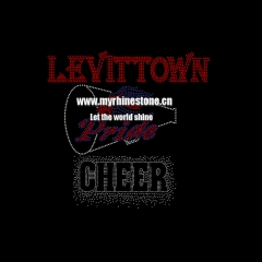 Levittown Cheer Hot Fix Rhinestone Transfer