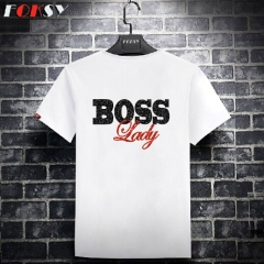 Boss Lady Letter Iron on Rhinestone Motif