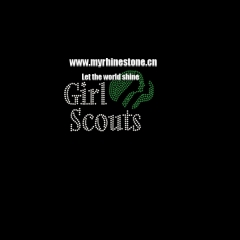 Girl Scouts Iron On Rhinestone Transfer