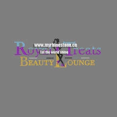 Beauty Lounge Letter Iron on Rhinestone Motif