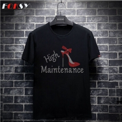 High Maintenance Hot Press Rhinestone Design