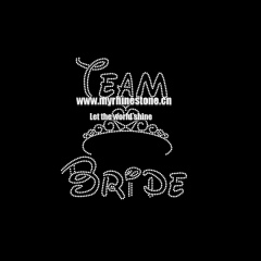 Bride Iron On Rhinestone Design
