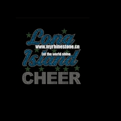 Letter Long Island Cheer Heat Rhinestone Transfer
