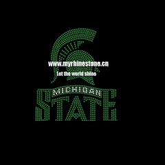 State Iron on Rhinestone Motif