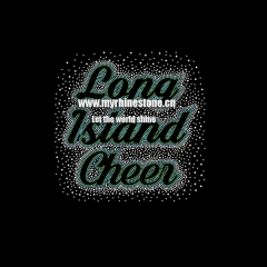 Long Island Cheer Letter Heat Rhinestone Transfer
