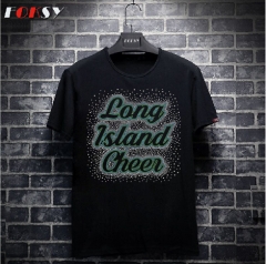 Long Island Cheer Letter Heat Rhinestone Transfer