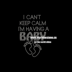 Custom Crystal Hot Fix Motif Rhinestone Transfer Iron on Clothing for Pregnant Women