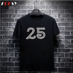 25 Number Iron on Rhinestone Motif