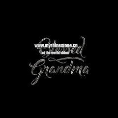 Blessed Grandma Letter Heat Rhinestone Transfer