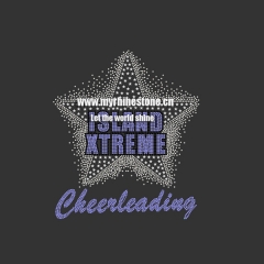 Island Xtreme Cheer Leading Star Hot Fix Rhinestone Motif