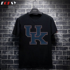 Custom Team Logo UK Motif Hot Fix Rhinestone Heat Transfer Iron on T-shirt