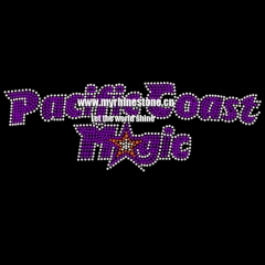 Pacific Coast Magic Letters Iron on Rhinestone Transfer