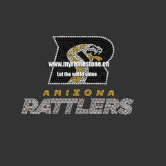 Arizona Rattlers Iron on Rhinestone Transfer
