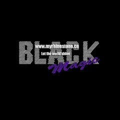 Black Magic Letter Hot Fix Rhinestone Transfer