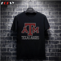 ATM Texas Aggies Letter Iron on Rhinestone Transfer