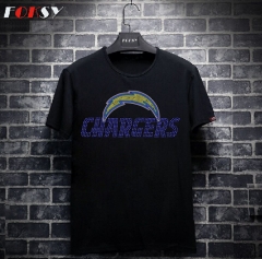 Chargers Iron on Rhinestone Transfer