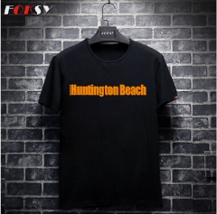 Hunting on Beach Letters Heat Rhinestone Motif