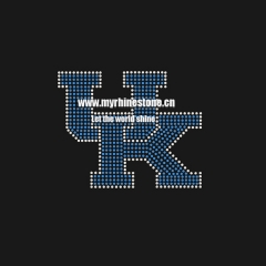 Custom Team Logo UK Motif Hot Fix Rhinestone Heat Transfer Iron on T-shirt