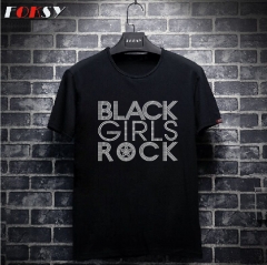 Black Girls Rock Letters Heat Rhinestone Transfer