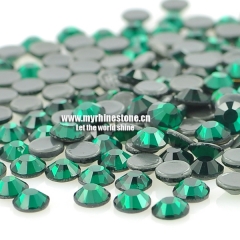 Emerald Round Shape Flat-back MCE Machine Cut Rhinestones