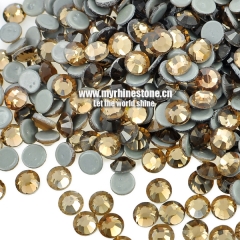 Smoke Topaz Round Shape Flat-back MCE Machine Cut Rhinestones