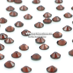 Light Burgundy Round Shape Flat-back MCE Machine Cut Rhinestones
