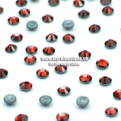 Siam Round Shape Flat-back MCE Machine Cut Rhinestones
