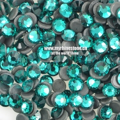 Blue Zircon Round Shape Flat-back MCE Machine Cut Rhinestones