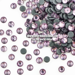 Light Amethyst Round Shape Flat-back MCE Machine Cut Rhinestones