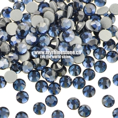 Light Sapphire Round Shape Flat-back MCE Machine Cut Rhinestones