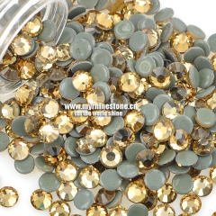 Light Topaz Round Shape Flat-back MCE Machine Cut Rhinestones