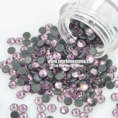 Violet Round Shape Flat-back MCE Machine Cut Rhinestones