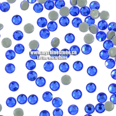 Sapphire Round Shape Flat-back MCE Machine Cut Rhinestones